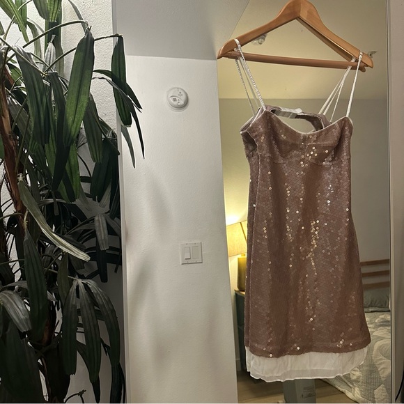 NWT JCREW x ANNA OCTOBER Limited Edition Sequin Slip Holiday Mini Dress 0 - Picture 3 of 10